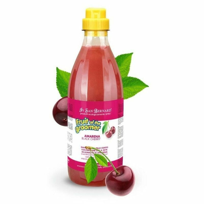 Шампунь для короткой шерсти собак Iv San Bernard Fruit of the Groomer Black Cherry с протеинами шелка