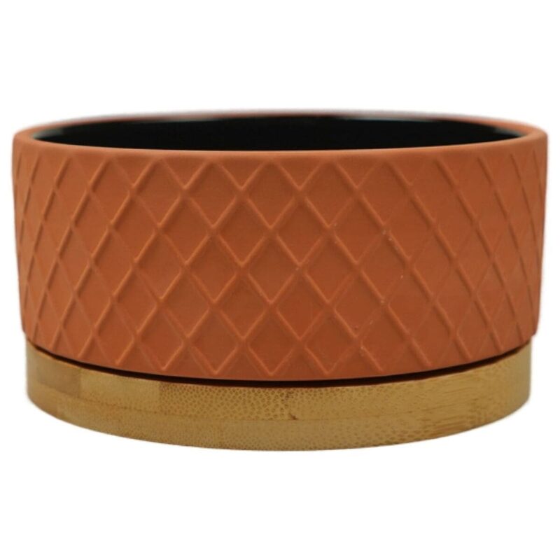 Миска для собак Mr.Kranch Bamboo на подставке, коричневая