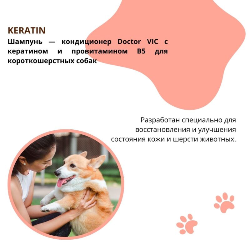 shampun-kondicioner-doctor-vic-s-keratinom-i-provitaminom-b5-dlya-korotkosherstnyh-sobak-sovety