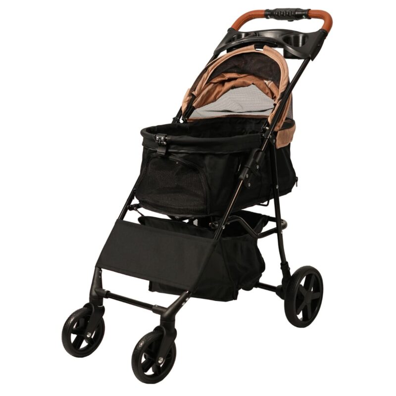 Коляска для собак Mr.Kranch прогулочная для собак до 15 кг, Бежевая