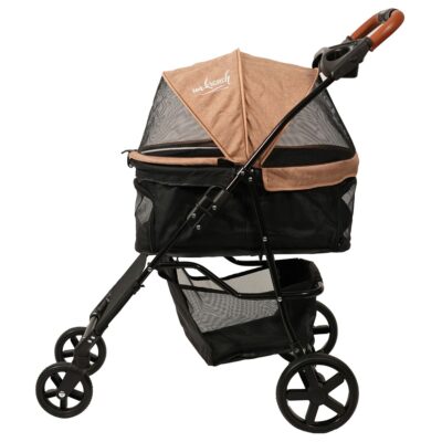 kolyaska-dlya-sobak-mr-kranch-progulochnaya-dlya-sobak-do-15-kg-bezhevaya-vid-sboku