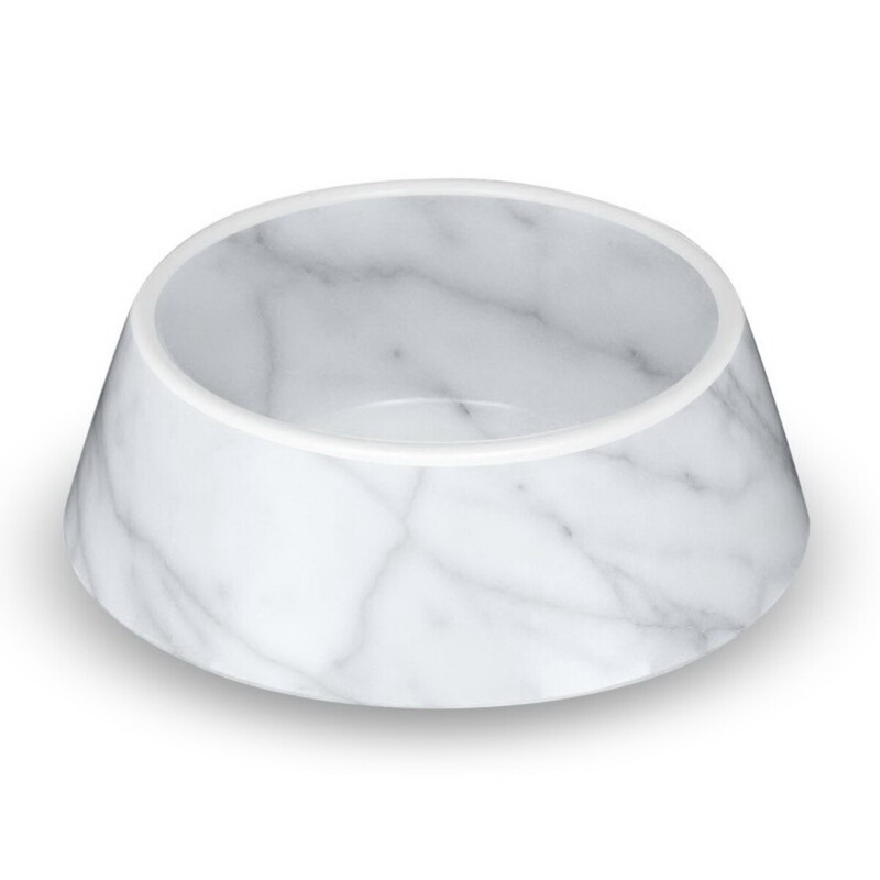 Миска для собак Tarhong Carrara Marble, белый мрамор 177/710 мл
